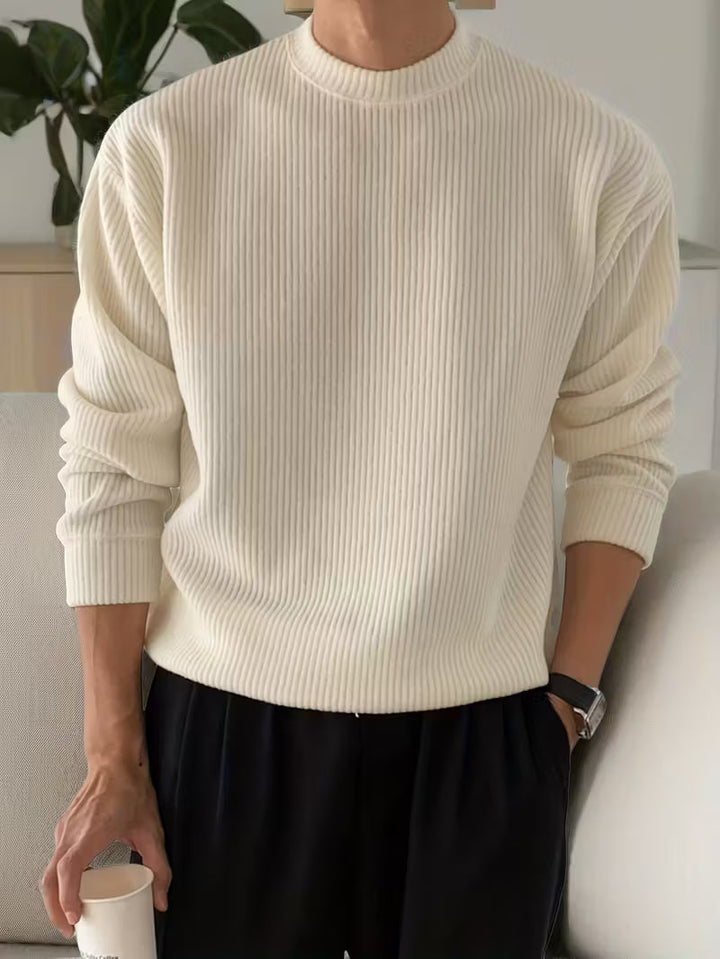 Comfortabele heren trui met ronde hals en lange mouwen, ideaal voor casual dagen.