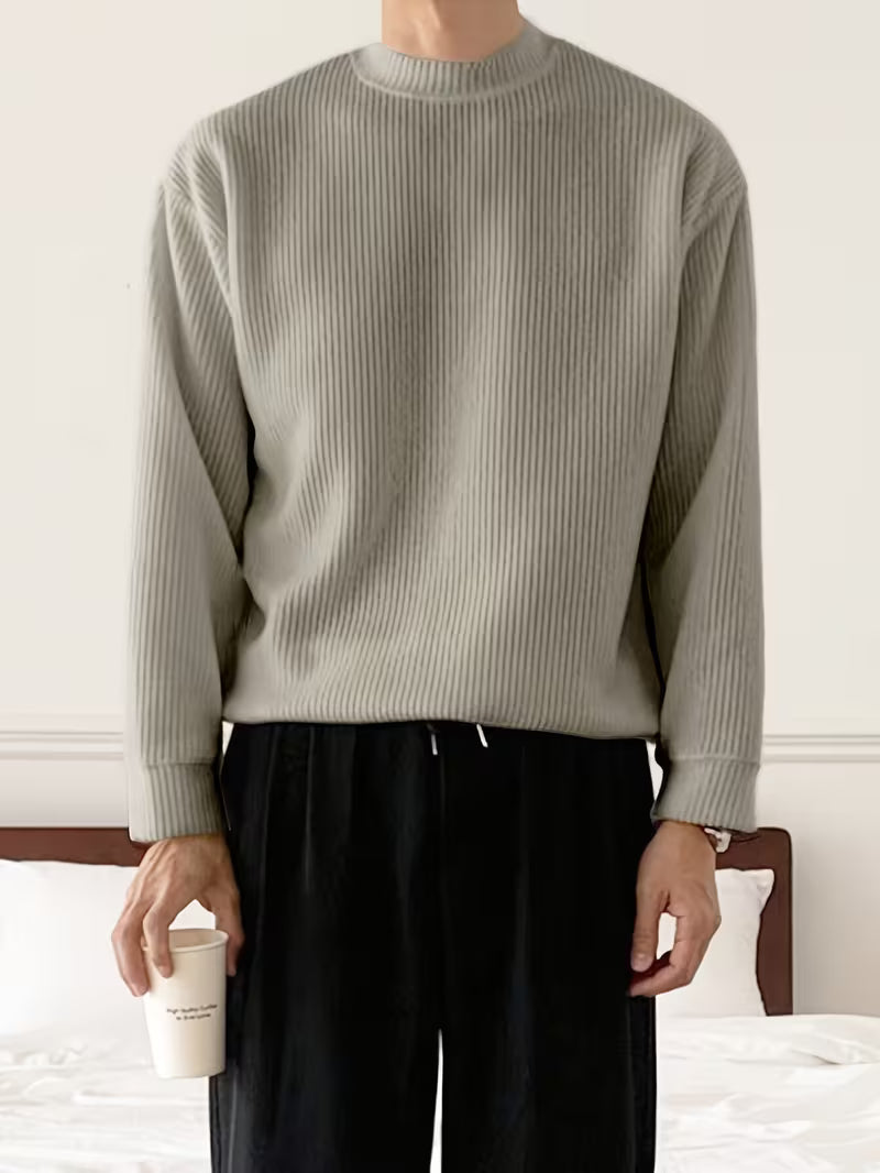 Heerlijk zachte heren trui met ronde hals, comfortabel en warm voor koude dagen.