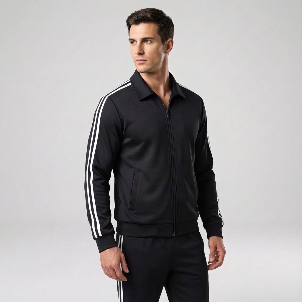 Sportief heren gevoerd trainingsjack van Marshall. Comfortabele activewear voor fitness en buitenkleding.