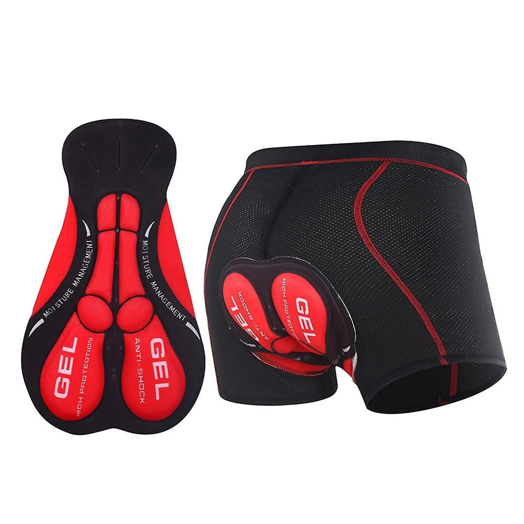 Unisex gelgevoerde fietsonderbroek (zwart) voor heren & dames, ademend comfort voor langeafstandsfietsen.