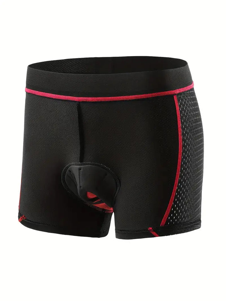 Detail van de hoogwaardige, ademende stof van de unisex gel fietsbroek voor duurzaam en comfortabel fietsen.