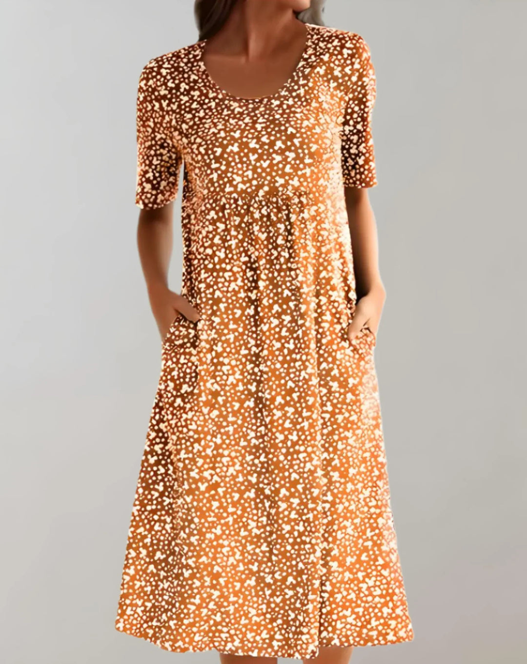 Flatterende dames V-hals jurk, elegant en mouwloos, perfect voor een comfortabele en stijlvolle zomer.