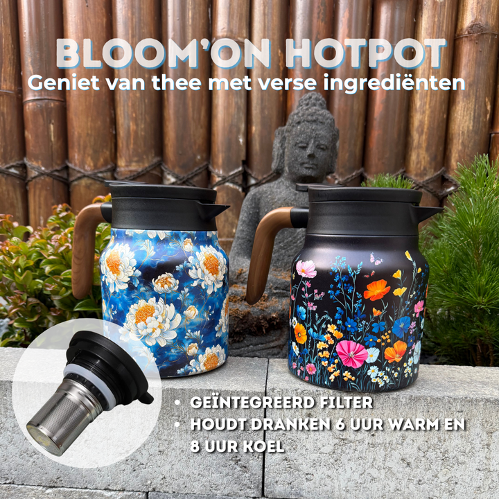 Multifunctionele theepot isolatiekan, geschikt als theepot, warmhoudkan en drankdispenser met theezeef.