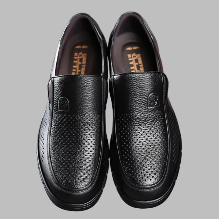 Heren leren instappers: Comfortabele, waterdichte loafers met pluche voering, ideaal voor dagelijks gemak.