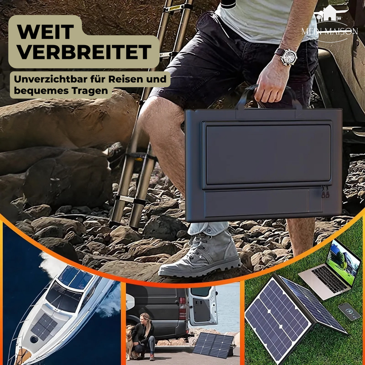 Draagbaar 1000W opvouwbaar zonnepaneel voor kamperen. Efficiënte mobiele oplader voor al je apparaten buiten.