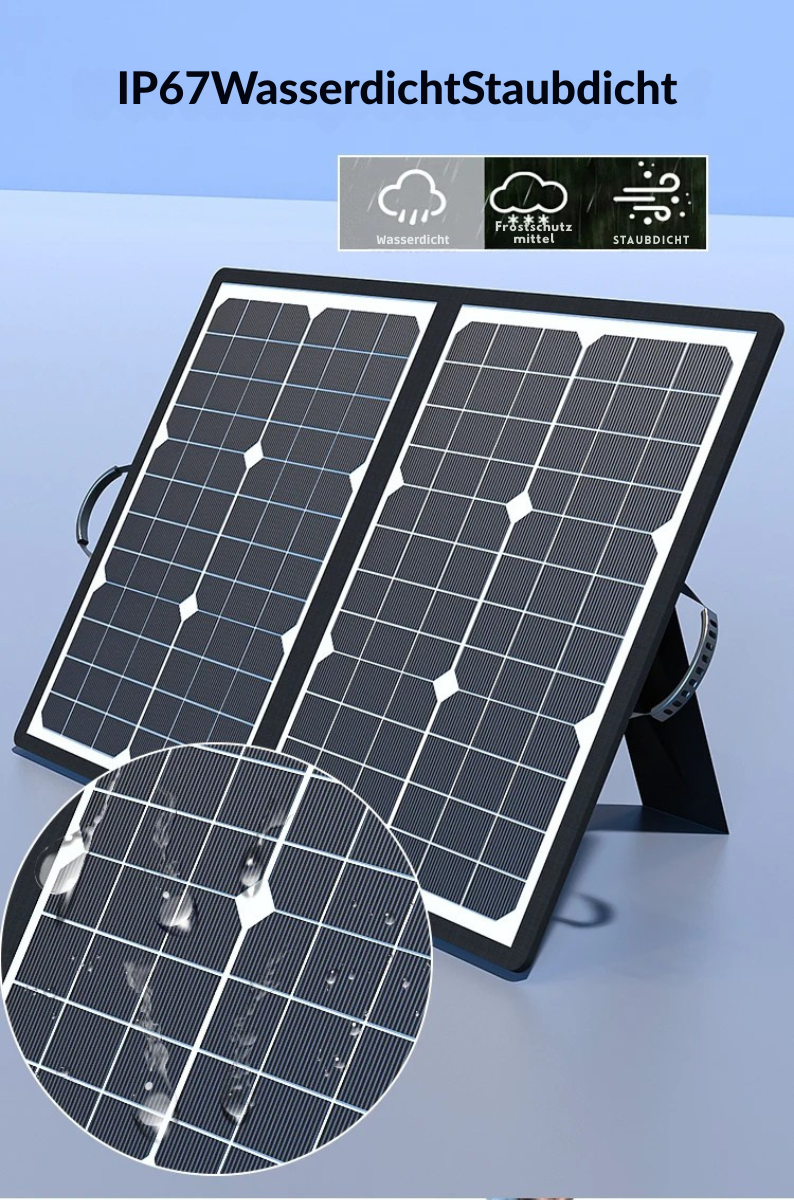Handzame 1000W opvouwbare zonnepaneel kit, perfect voor mobiele energie en buiten opladen van apparaten.