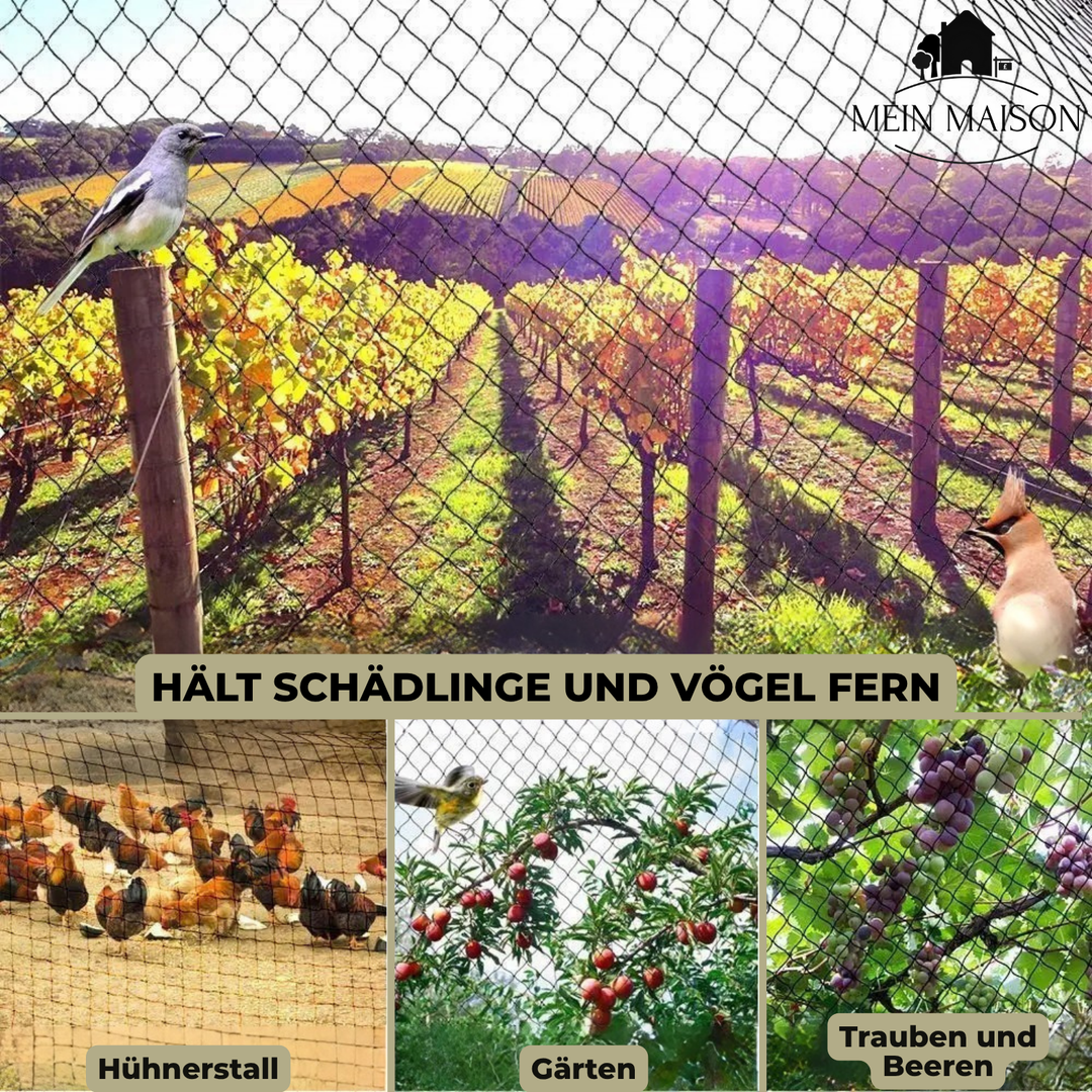 Veelzijdig tuinnet: effectieve plantenbescherming tegen vogels, onkruid en UV-straling; onmisbaar voor uw tuin.