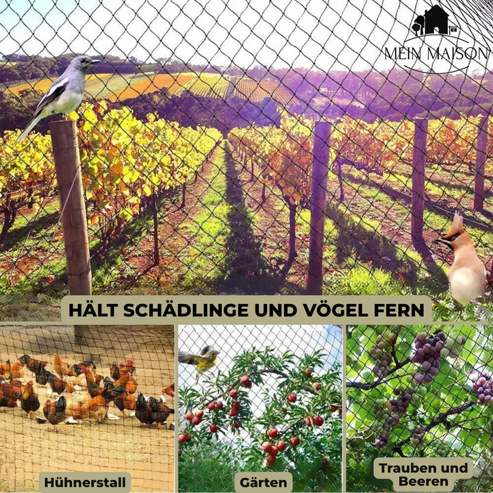Veelzijdig tuinnet: effectieve plantenbescherming tegen vogels, onkruid en UV-straling; onmisbaar voor uw tuin.