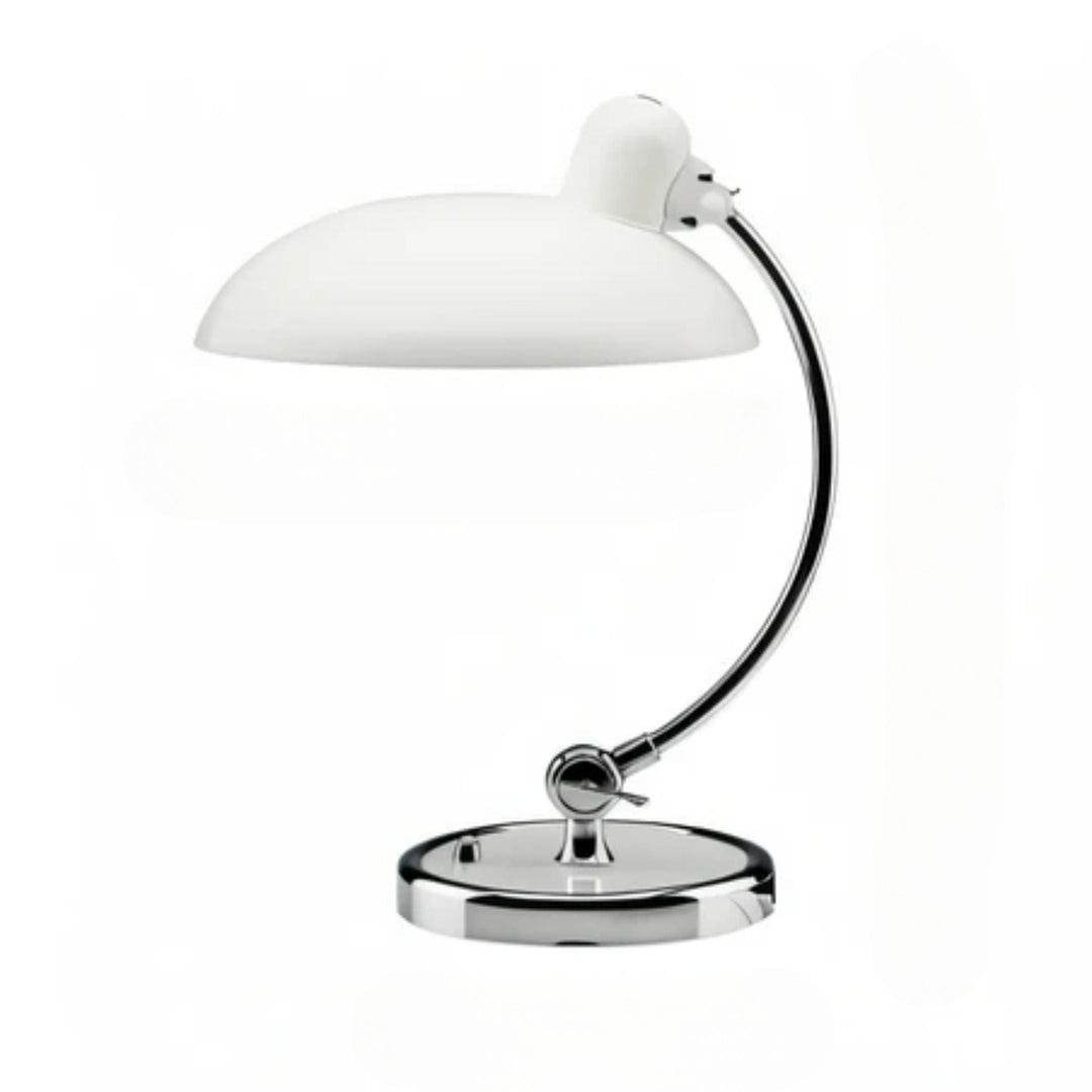 Vintage ijzeren bureaulamp, model Virella, verstelbaar voor bureau, kantoor en moderne woondecoratie.