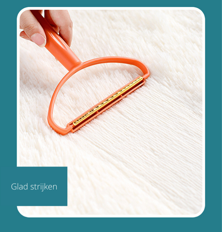 Tapijtreiniger tegen stof en pluisjes. Deze haarverwijderaar frist elk tapijt op, van vloerbedekking tot vloerkleed.