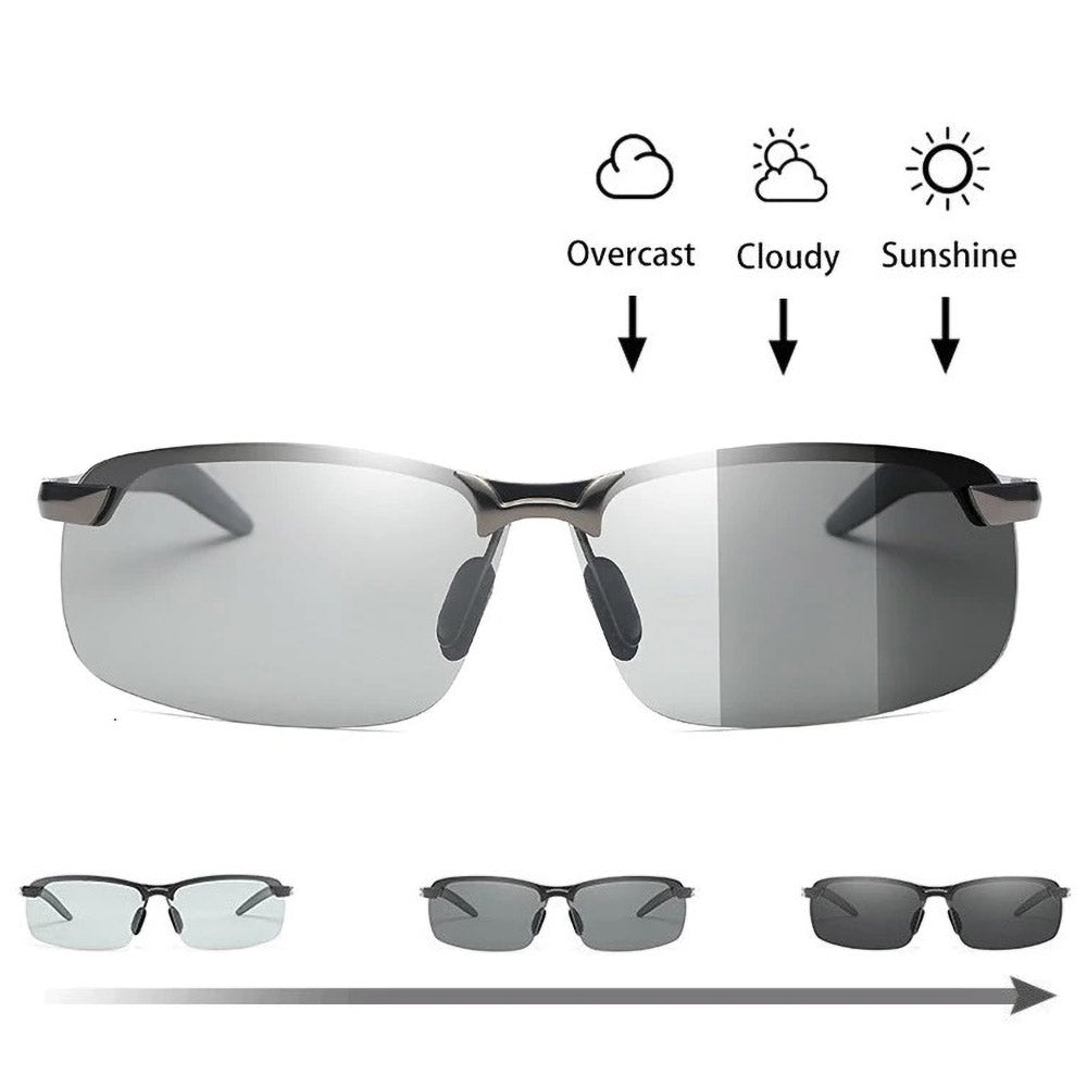 Stijlvolle unisex accessoire: photochrome zonnebril met geavanceerde oogbescherming en UV-filter.