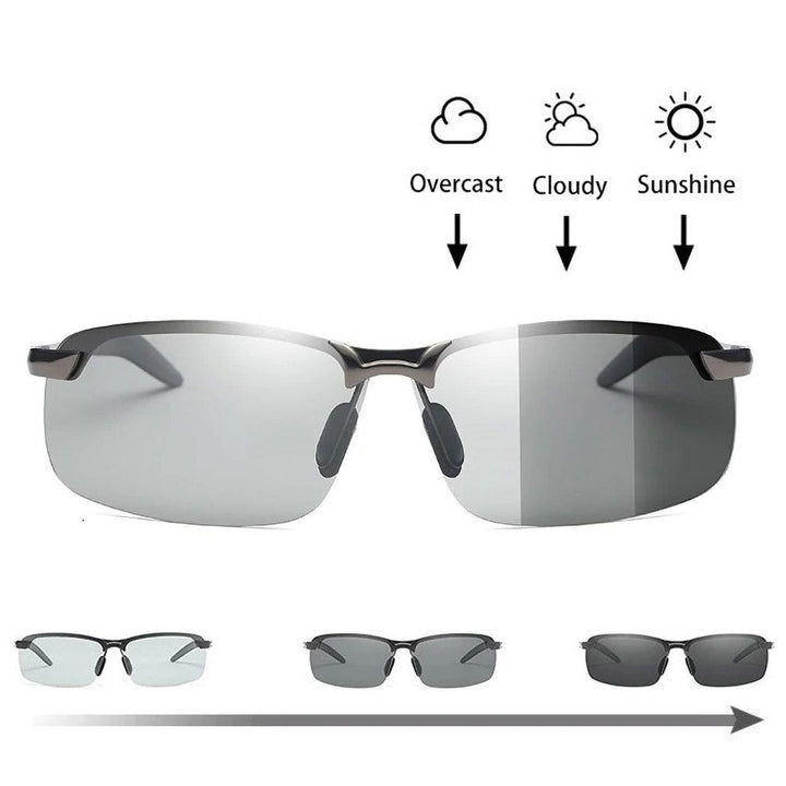 Stijlvolle unisex accessoire: photochrome zonnebril met geavanceerde oogbescherming en UV-filter.