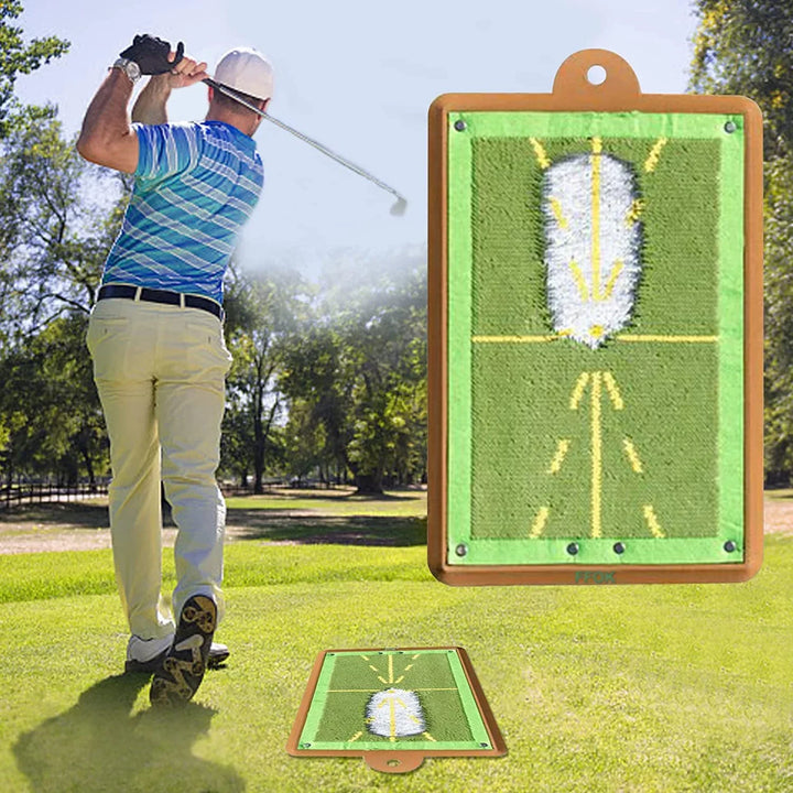 Golfslagmat met swingfeedback, essentieel voor gedetailleerde swinganalyse en verbetering van uw golfspel.