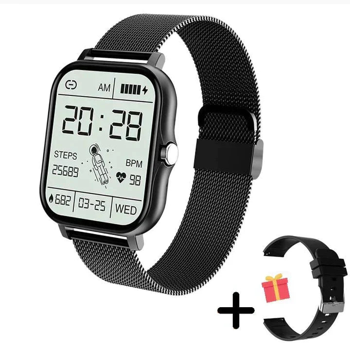 Elegant bluetooth slimhorloge met comfortabele polsband. Blijf verbonden en ontvang notificaties. Ideaal als cadeau.