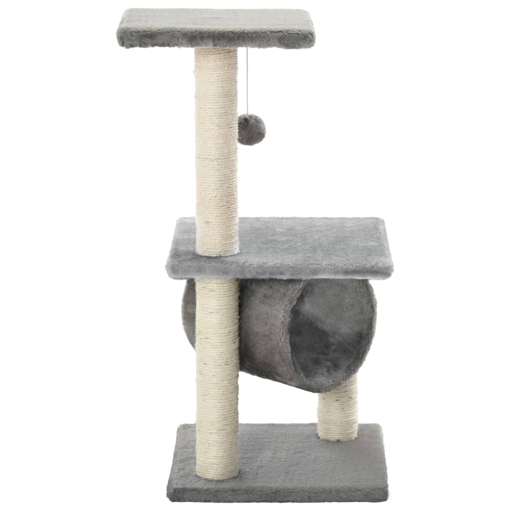 Perfecte 65cm krabpaal voor katten, met sisal voor nagelonderhoud en zachte pluche voor ontspanning.