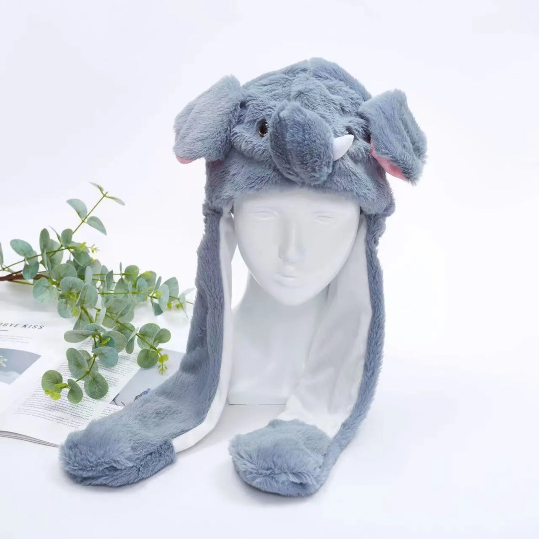 Warme berenmuts met grappige bewegende oren, leuk cadeau voor jong en oud.