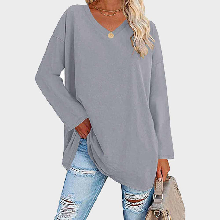 Lange mouwen dames top, chique en comfortabel, een must-have voor uw elegante garderobe.