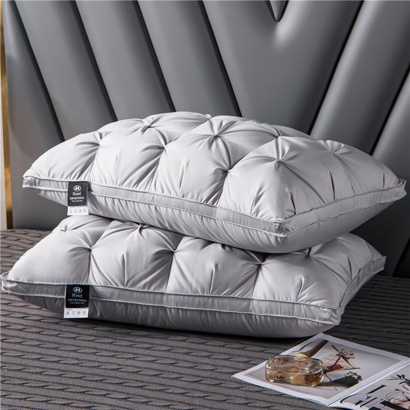 Donskussen in wit, bruin of grijs. Luxe ganzendons slaapkussen met comfortabele neksteun voor beddengoed.