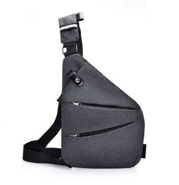 Waterdichte nylon schoudertas voor heren, ideaal als slanke reistas of dagtas.