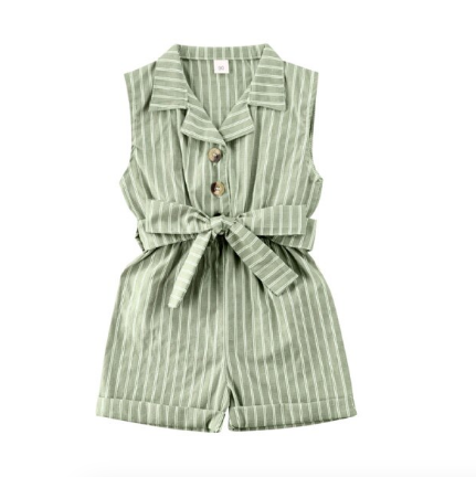 Meisjes jumpsuit voor de zomer. Comfortabele en ademende stof, perfect voor speelplezier.