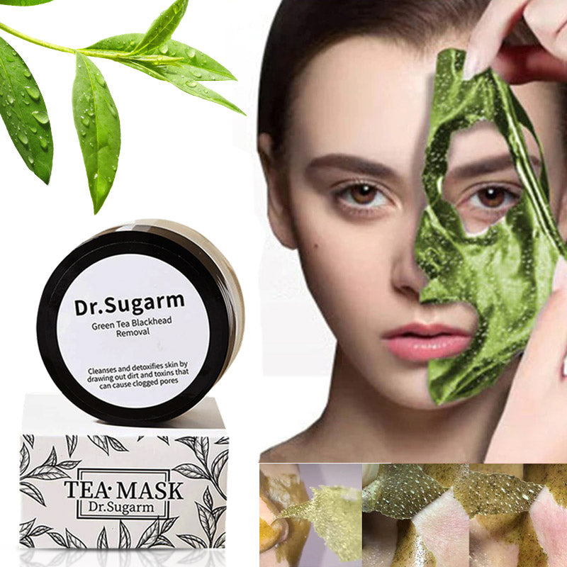 Potje skincare gezichtsreiniger met groene thee, verfijnt poriën en helpt tegen onzuivere huid.