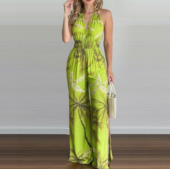 Luchtige halter maxi jurk, essentiële zomerjurk voor modieuze dames.