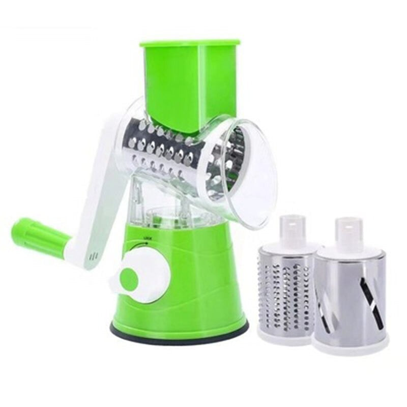 Keuken handrasp met anti-slip voet voor stabiliteit tijdens het raspen van wortels en komkommers.