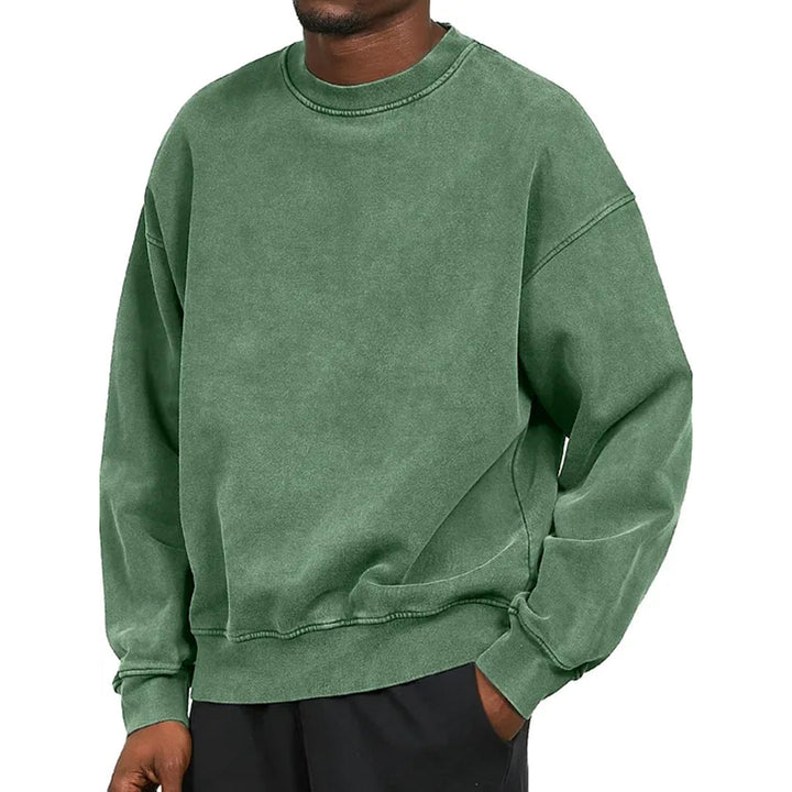 Stijlvolle heren sweater, comfortabel en trendy met een moderne washed finish.
