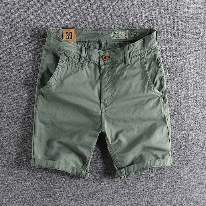 Katoenmix heren cargo korte broek, comfortabele en ademende zomerkleding van KOLUA.