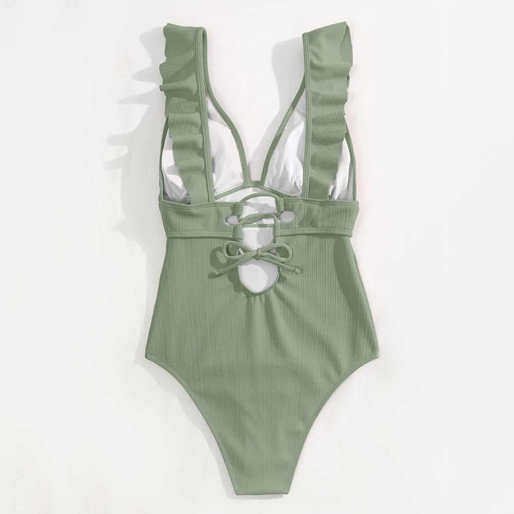 Veelzijdig dames badpak, boho-chic, comfortabel voor strand of zwembad. Stijlvolle zomerzwemkleding voor vrouwen.
