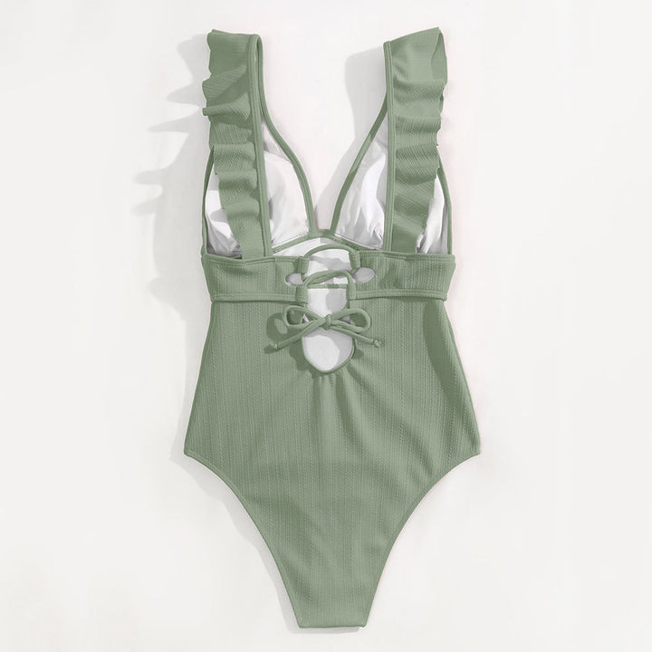 Veelzijdig dames badpak, boho-chic, comfortabel voor strand of zwembad. Stijlvolle zomerzwemkleding voor vrouwen.