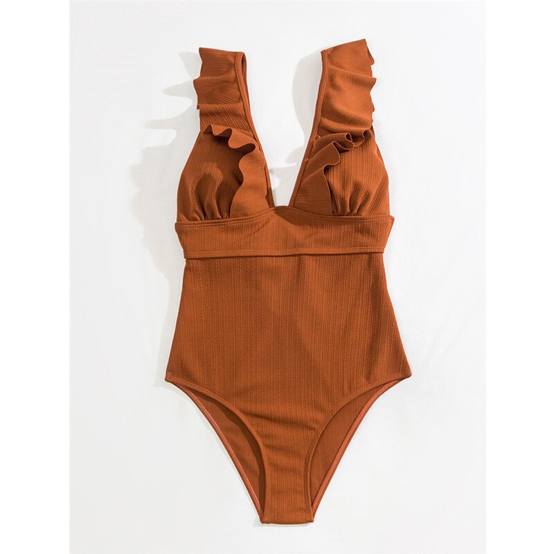 Comfortabel dames badpak, ideaal voor zomer en strand. Trendy boho stijl met v-hals en speelse details.