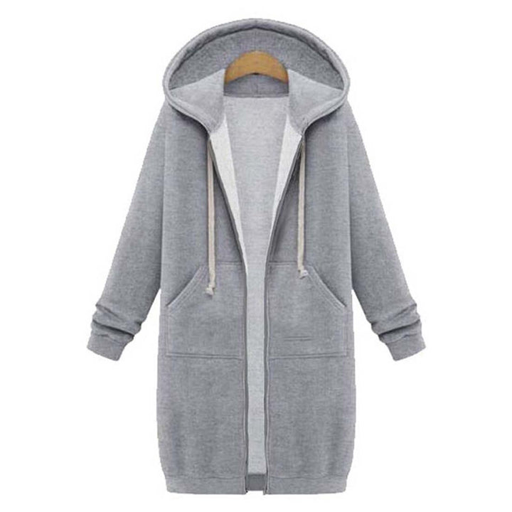 Stijlvolle dames winterjas, lange model met capuchon, voor een elegante uitstraling.