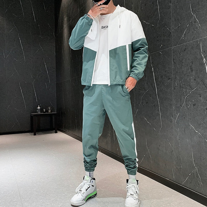 Tweedelig heren joggingpak Jody, met hoodie en joggingbroek, comfortabele casual vrijetijdskleding.
