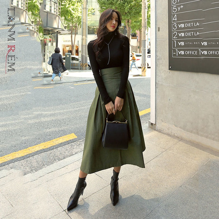 Elegant SedsSkirt halflange rok voor dames, perfect voor een veelzijdige kantoor- of casual outfit.