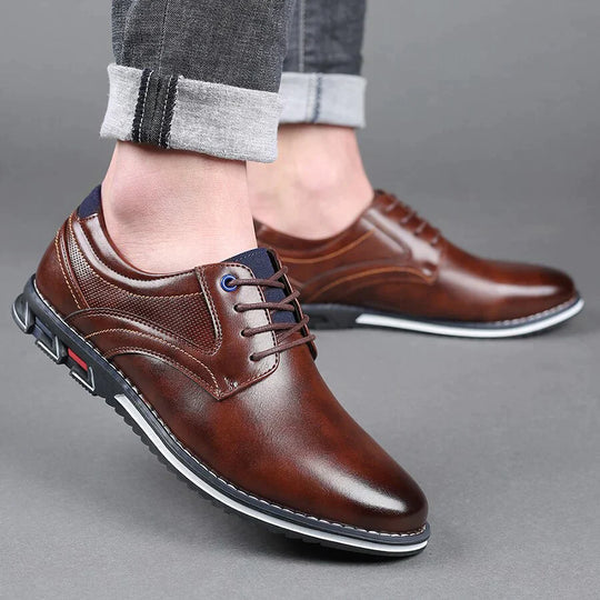 Comfortabele orthopedische herenschoenen Finn van leer, bieden ondersteuning en zijn geschikt voor elke dag.