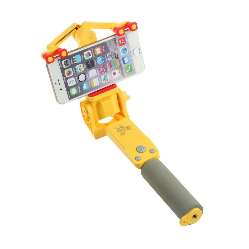 Roze Bluetooth selfie stick voor mobiel, 360° rotatie, handig voor vloggen en creatieve shots.