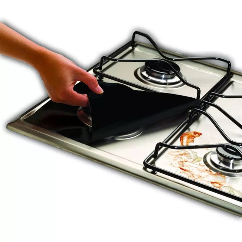 Herbruikbare gasfornuis beschermer voor moeiteloos schoonmaken van de keuken. Hittebestendig en praktisch kook accessoire.