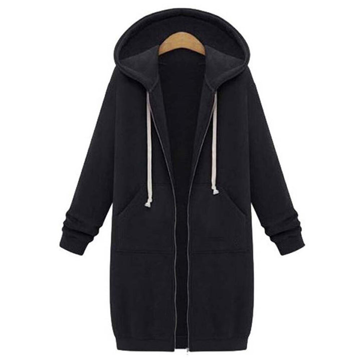 Comfortabele dames herfstjas met capuchon; ideale buitenkleding voor vrouwenmode.