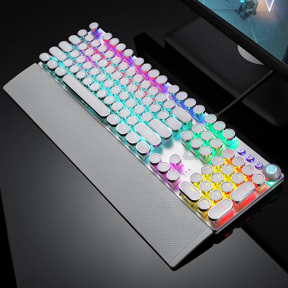 Stijlvol Mechanisch Toetsenbord Punk, een essentieel pc accessoire voor gamers en professionals.