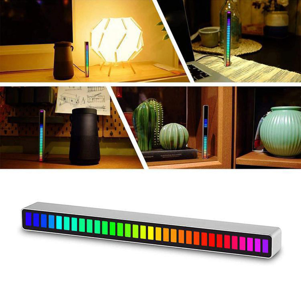 Interactieve RGB geluidsbalk voor feestverlichting, USB oplaadbaar. Creëer een levendige sfeer met muziek.
