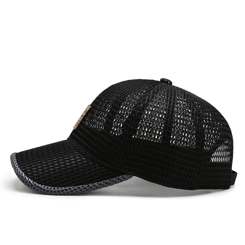 Verstelbare ademende zomerpet, unisex model met mesh ventilatie voor optimale koeling.