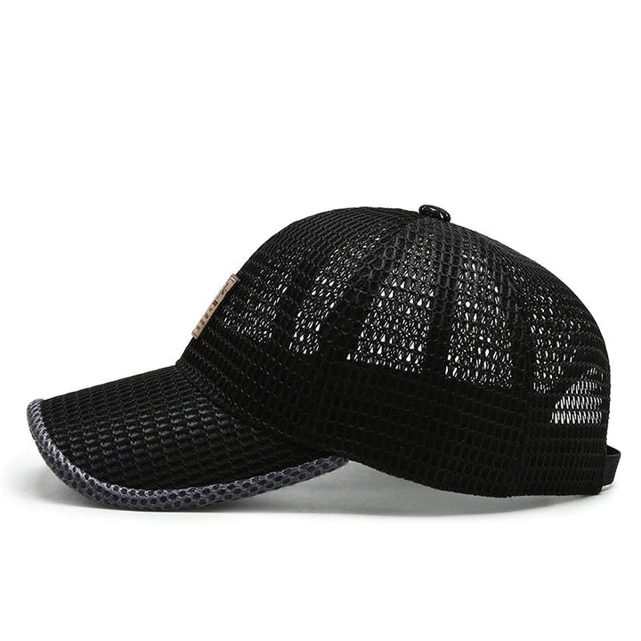 Verstelbare ademende zomerpet, unisex model met mesh ventilatie voor optimale koeling.