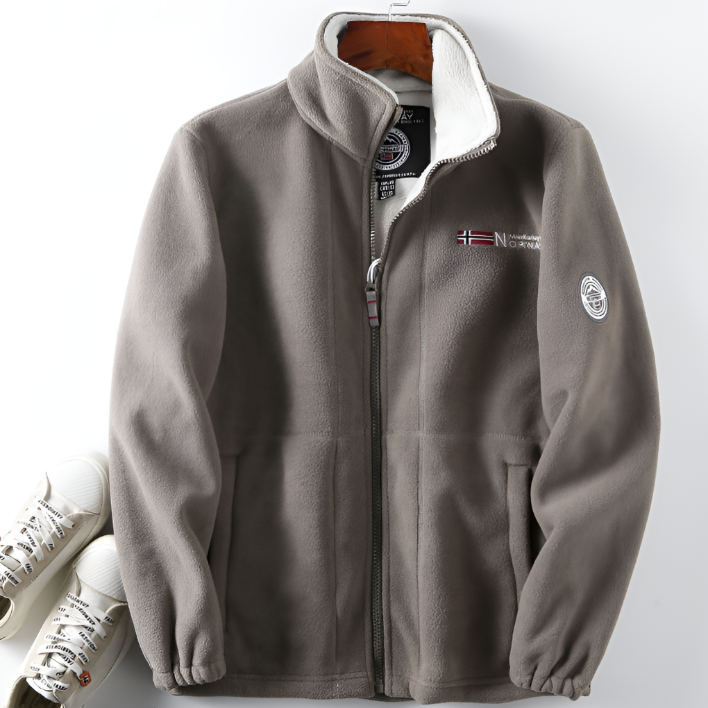 Casual heren outdoor jack, perfect als laagjeskleding voor wandelen of dagelijks comfort. Sportief design.