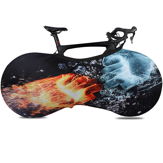 Praktische fiets opberg hoes voor veilige binnenstalling, beschermt fiets tegen stof en vuil, geschikt voor alle types.