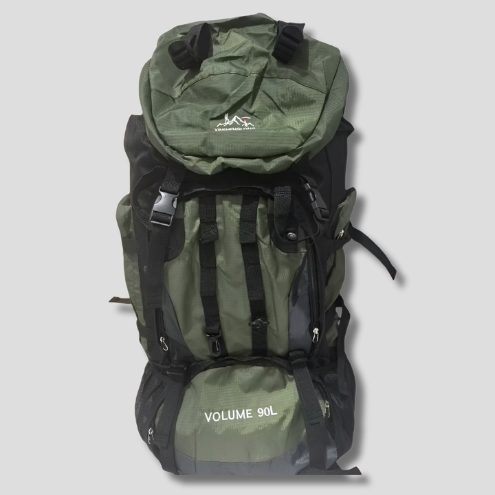 Lichtgewicht 90L unisex wandelrugzak, ideaal voor lange trekking tochten. Waterdicht en comfortabel voor avonturiers.
