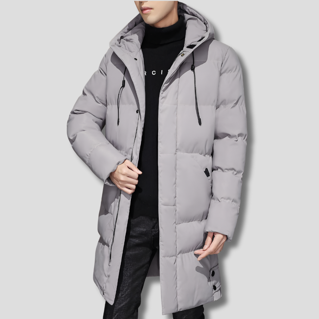 Modieuze herenparka jas in winterse stijl. Functioneel en stijlvol voor de moderne man.