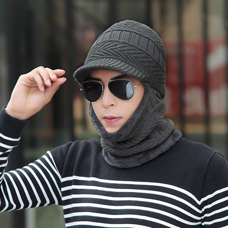 Volledige winterbescherming: unisex muts en nekwarmer tegen extreme kou.
