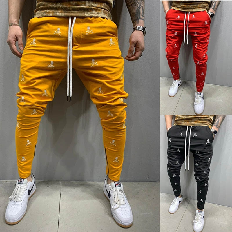 Heren casual slim fit joggingsbroek met ritszakken, perfect voor sport en loungewear. Comfortabele trainingsbroek.