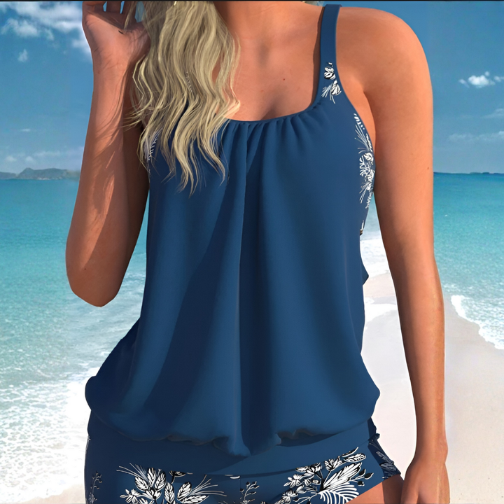 Flatterende bedrukte bikiniset voor dames, met hoge taille. Ideaal als zwemkleding voor een zomerse dag.